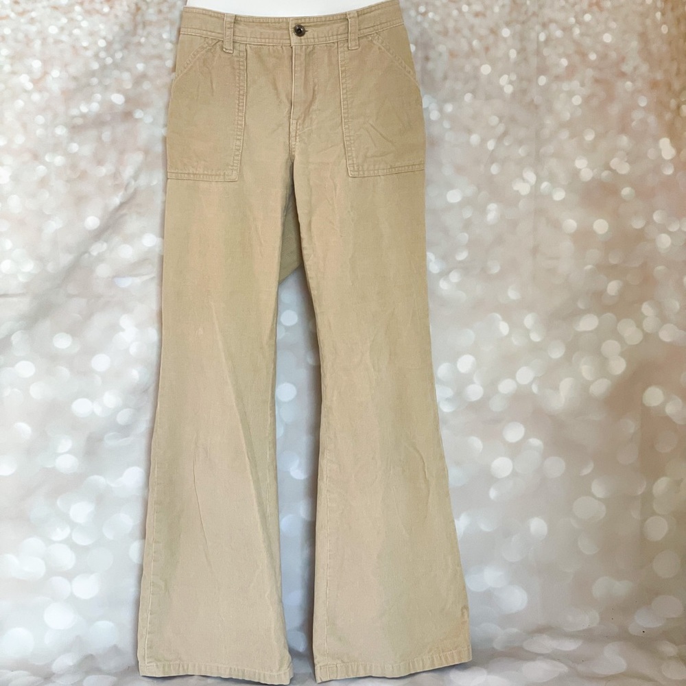 Banana Republic cream flared corduroys low rise